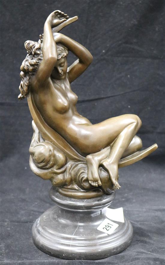 S. Denecheau. A bronze figure of Venus